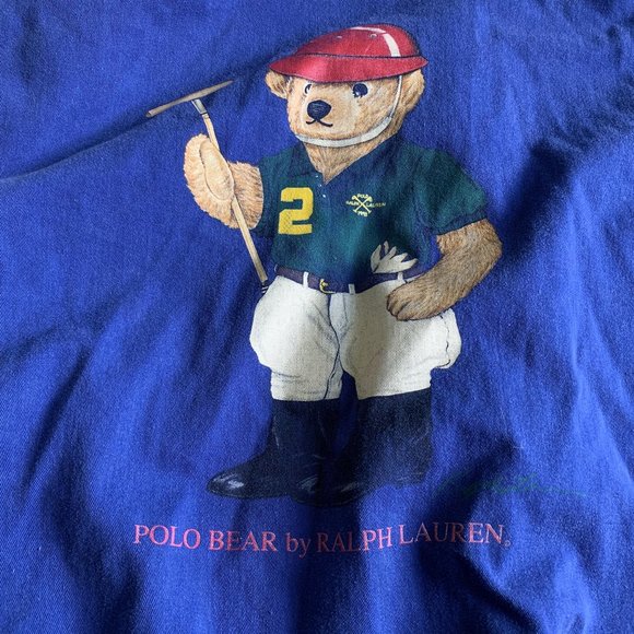 Polo Ralph Lauren Polo Bear Windbreaker Jacket Small VINTAGE RARE - Picture 6 of 8